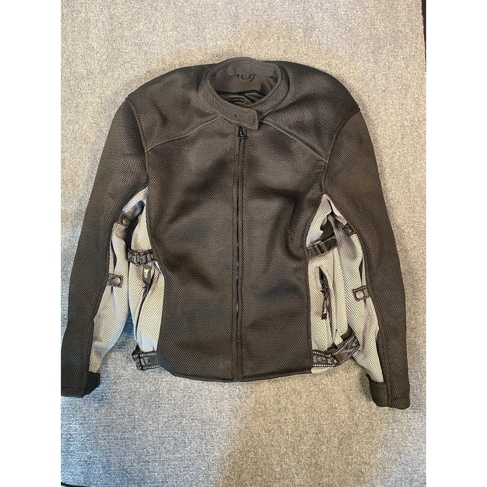 XElement Men M  Motorcycle Jacket Black Gray Mesh Guardian X-Armor Protection
